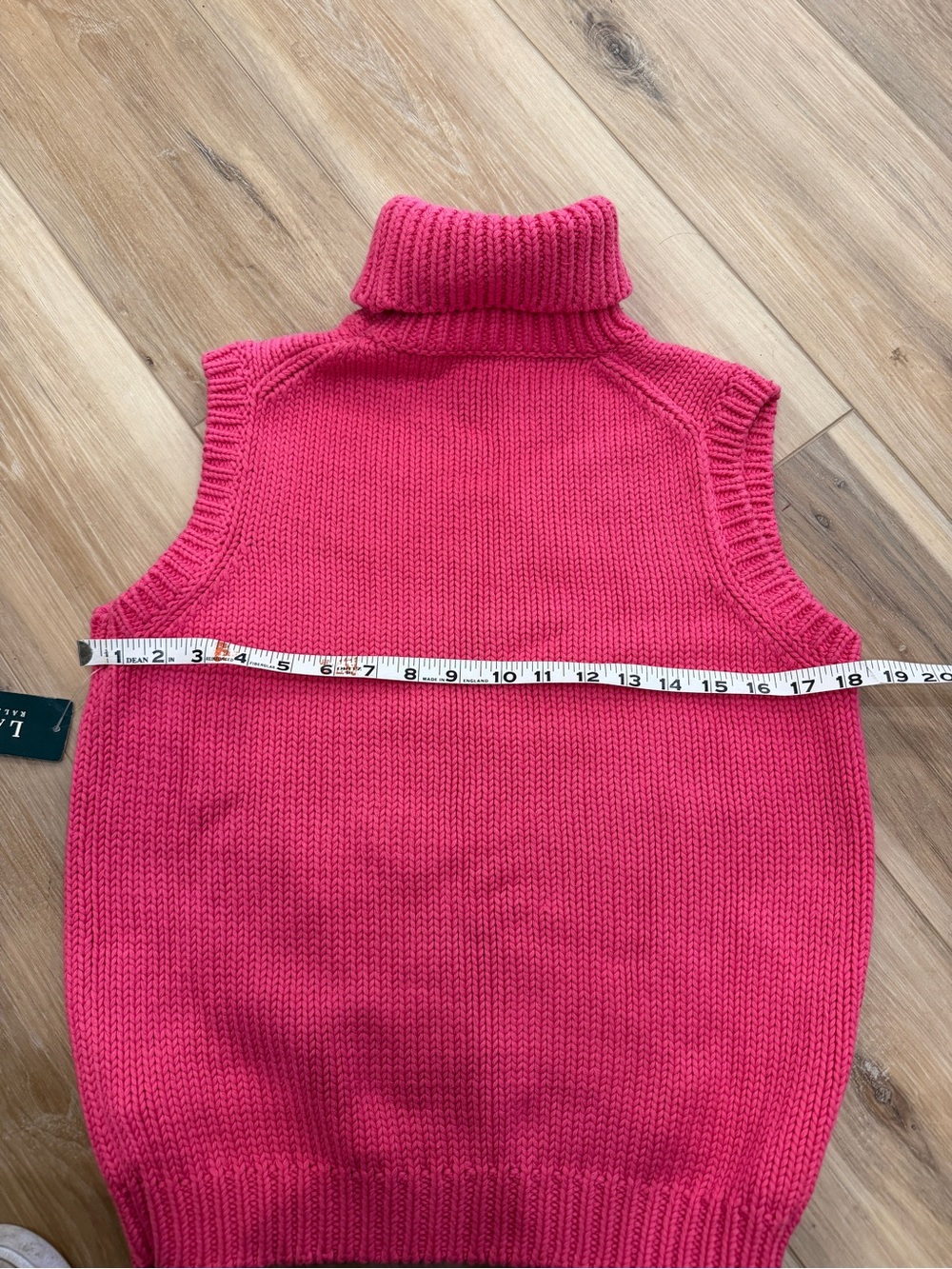 NEW Lauren Ralph Lauren pink turtleneck sleeveless sweater - Picture 4 of 6